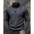 Barrett | Men's Cable-Knit Quarter-Zip Stand-Collar Jumper