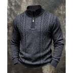 Barrett | Men's Cable-Knit Quarter-Zip Stand-Collar Jumper