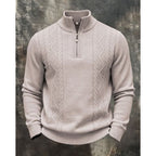 Barrett | Men's Cable-Knit Quarter-Zip Stand-Collar Jumper
