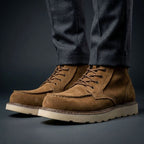 Harlan | Men's High-Ankle Moc-Toe Lace-Up Contrast-Sole Boots