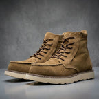 Harlan | Men's High-Ankle Moc-Toe Lace-Up Contrast-Sole Boots
