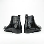 Sterling | Men's Pointed-Toe Croc-Embossed Slip-On Chelsea Boots