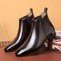 Oscar | Men's Pointed-Toe Slip-On Elastic-Panel Chelsea Boots