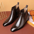 Oscar | Men's Pointed-Toe Slip-On Elastic-Panel Chelsea Boots