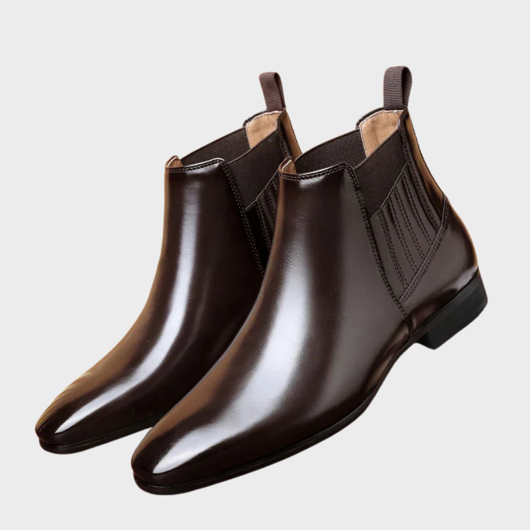Oscar | Men's Pointed-Toe Slip-On Elastic-Panel Chelsea Boots