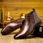 Holden | Men's Polished Pointed-Toe Vegan Leather Chelsea Boots