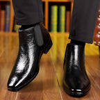 Holden | Men's Polished Pointed-Toe Vegan Leather Chelsea Boots