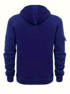 Marlow | Men's Quarter-Zip Raglan-Sleeve Drawstring-Hood Utility-Pocket Hoodie