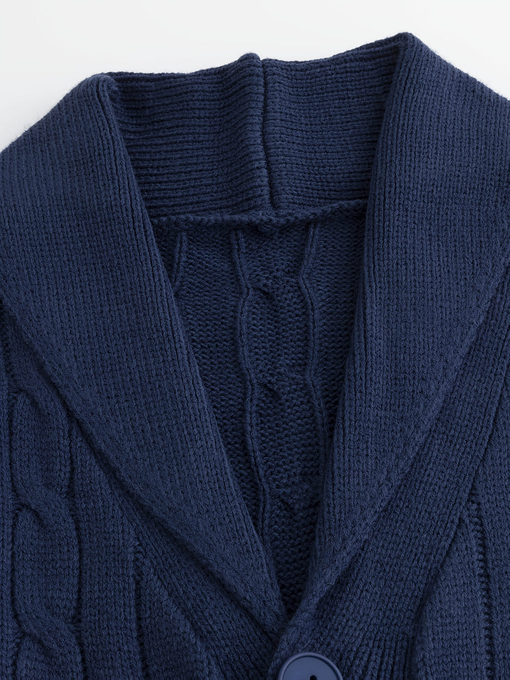Winston | Men's Shawl-Collar Cable-Knit Button-Up Cardigan