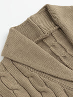 Winston | Men's Shawl-Collar Cable-Knit Button-Up Cardigan