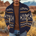Weston | Men's Shawl-Collar Full-Zip Southwestern-Pattern Cardigan