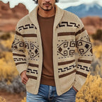 Weston | Men's Shawl-Collar Full-Zip Southwestern-Pattern Cardigan