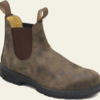Weston | Men's Slip-On Elasticated Round-Toe Vegan Leather Chelsea Boots