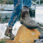 Weston | Men's Slip-On Elasticated Round-Toe Vegan Leather Chelsea Boots
