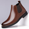 Barclay | Men's Slip-On Round-Toe Vegan Leather Chelsea Boots