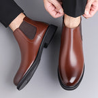 Barclay | Men's Slip-On Round-Toe Vegan Leather Chelsea Boots