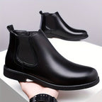 Barclay | Men's Slip-On Round-Toe Vegan Leather Chelsea Boots