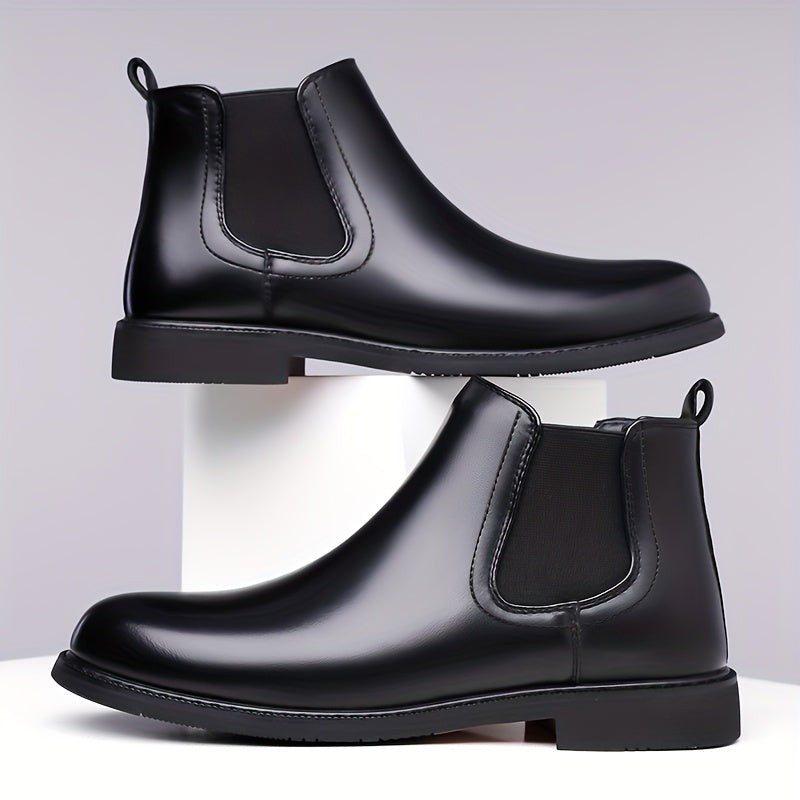 Barclay | Men's Slip-On Round-Toe Vegan Leather Chelsea Boots