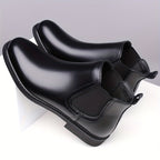 Barclay | Men's Slip-On Round-Toe Vegan Leather Chelsea Boots