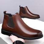Barclay | Men's Slip-On Round-Toe Vegan Leather Chelsea Boots