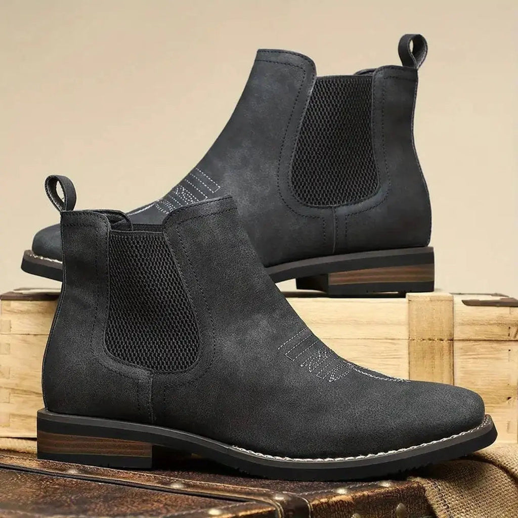 Weston | Men's Slip-On Western-Stitch Vegan Leather Chelsea Boots