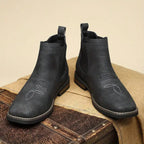 Weston | Men's Slip-On Western-Stitch Vegan Leather Chelsea Boots
