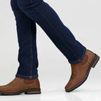 Weston | Men's Slip-On Western-Stitch Vegan Leather Chelsea Boots