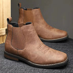 Weston | Men's Slip-On Western-Stitch Vegan Leather Chelsea Boots