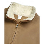 Preston | Men's Standing-Collar Contrast Elbow-Patch Quarter-Zip Jumper