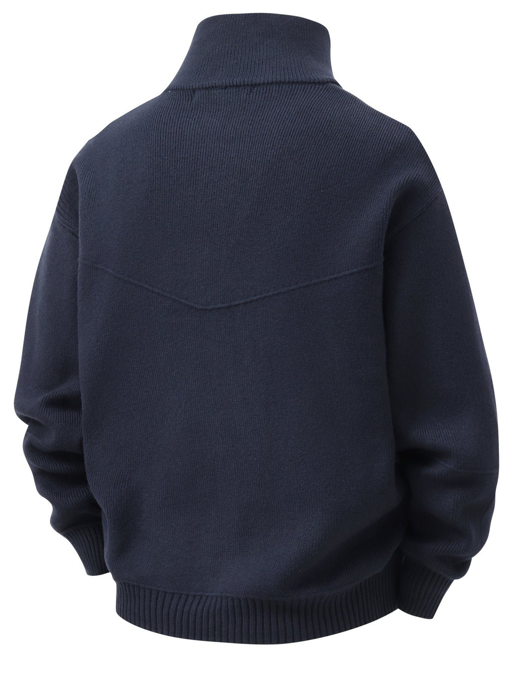 Winslow | Men's Zip-Up Stand-Collar Contrast-Trim Ribbed Relaxed-Fit Cardigan