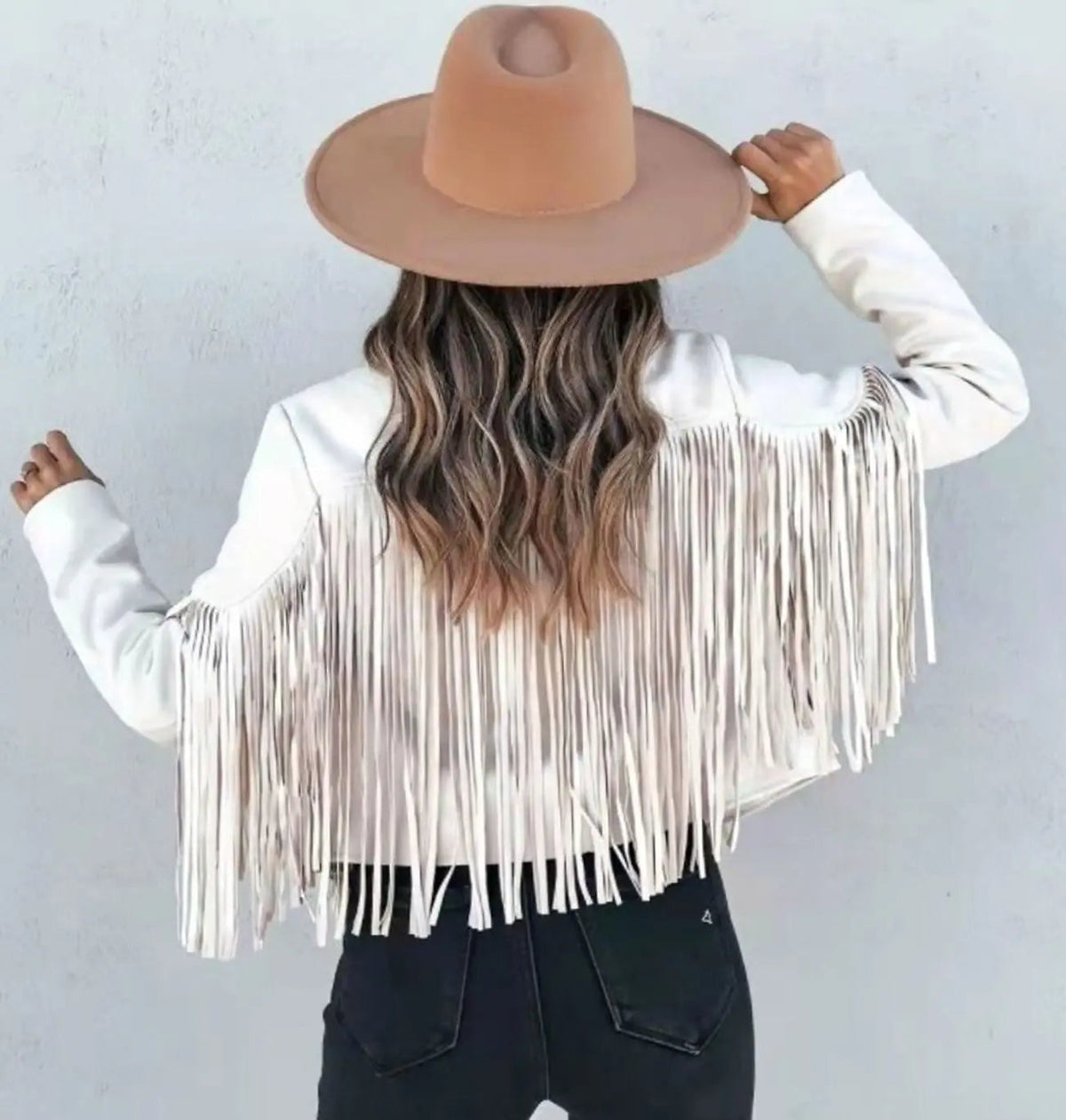 Sienna | Women's Cropped Boho Open-Front Notch-Lapel Moto Jacket
